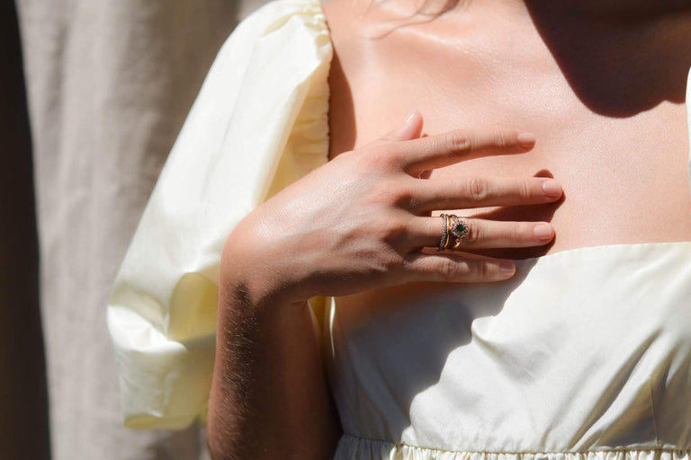 19th Century Victorian Oval Emerald and Rose Cut Diamond Cluster