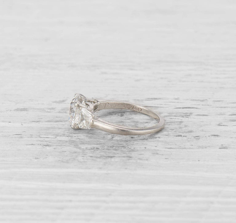 2.01 CARAT CARTIER VINTAGE DIAMOND ENGAGEMENT RING