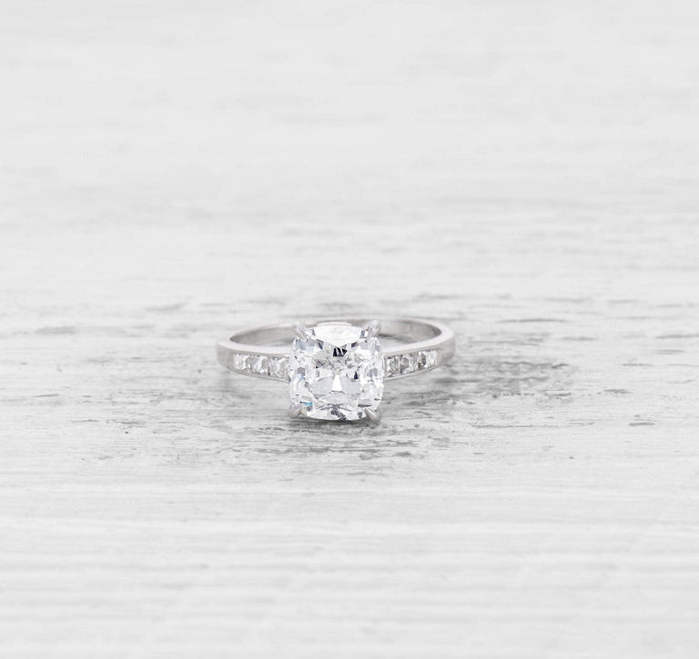 2.02 CARAT ART DECO DIAMOND ENGAGEMENT RING