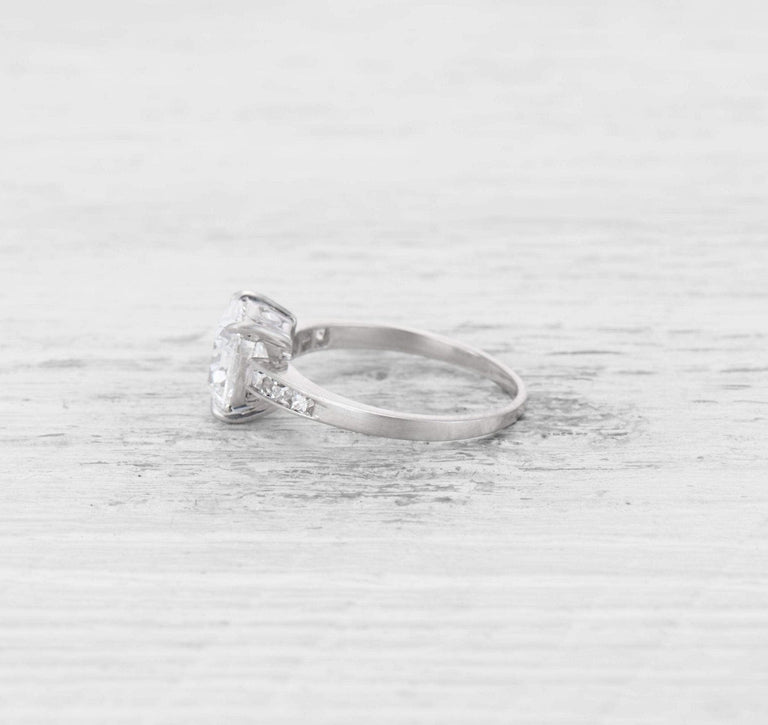 2.02 CARAT ART DECO DIAMOND ENGAGEMENT RING