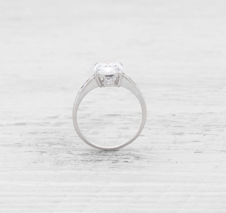 2.02 CARAT ART DECO DIAMOND ENGAGEMENT RING