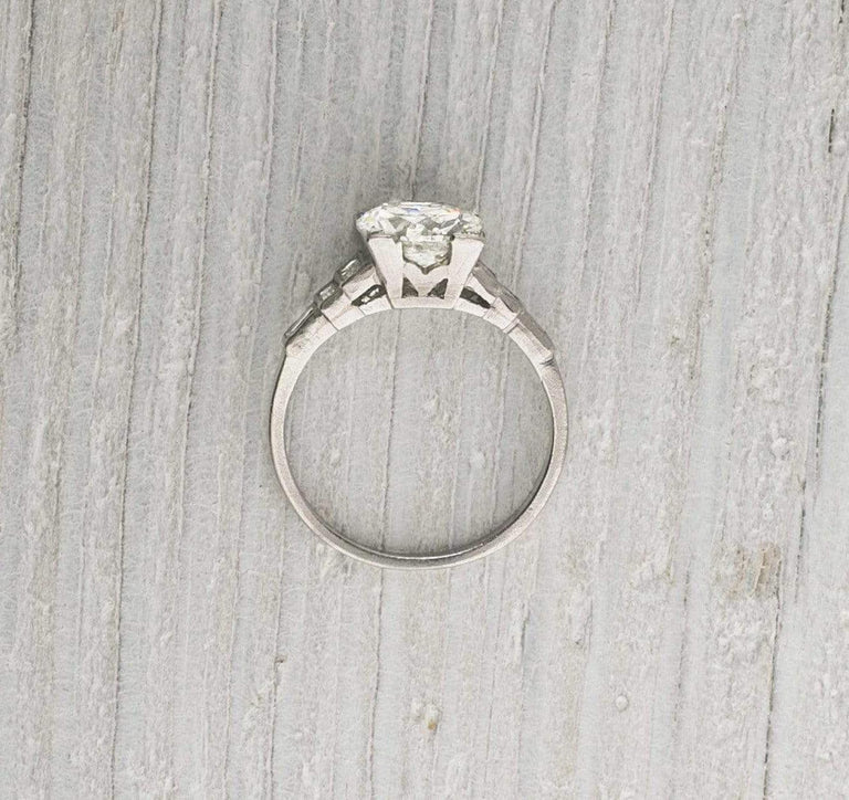 2.02 Carat Old Art Deco Diamond Engagement Ring