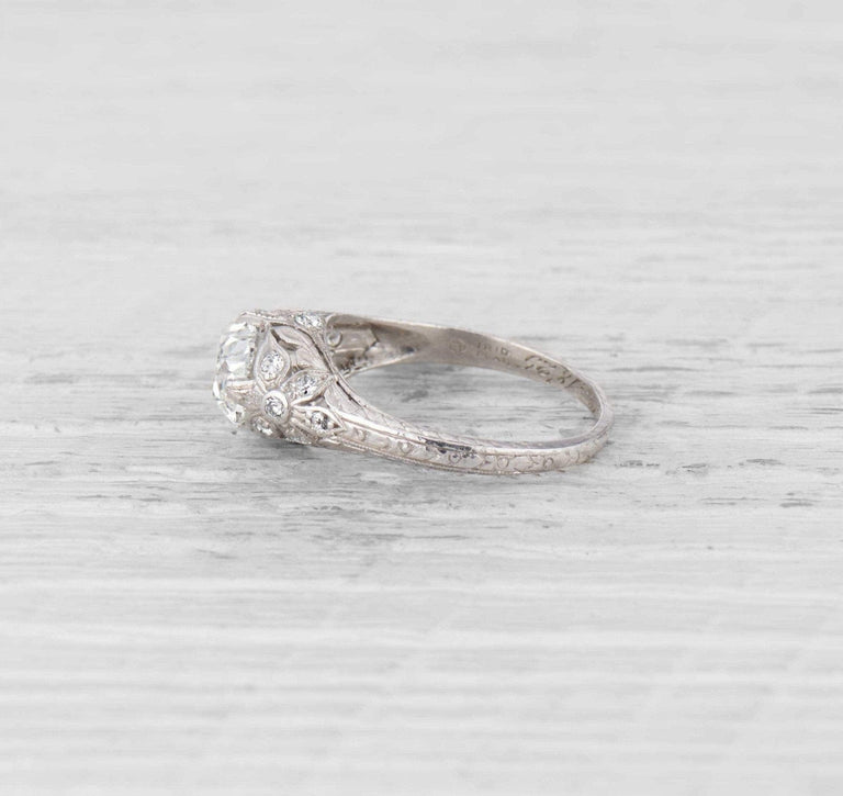 2.07 Carat Art Deco Diamond Engagement Ring