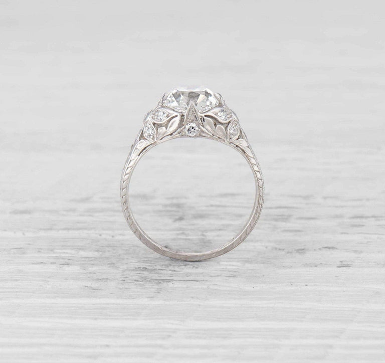 2.07 Carat Art Deco Diamond Engagement Ring