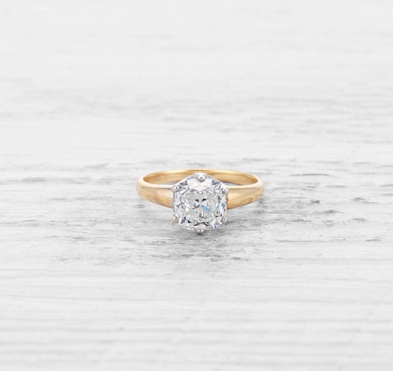 2.08 CARAT VICTORIAN DIAMOND SOLITAIRE ENGAGEMENT RING