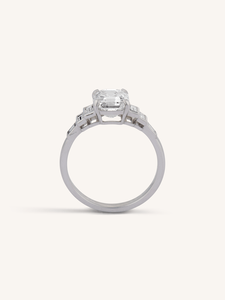 2.09ct Antique Square Emerald Cut Engagement Ring | Strata 