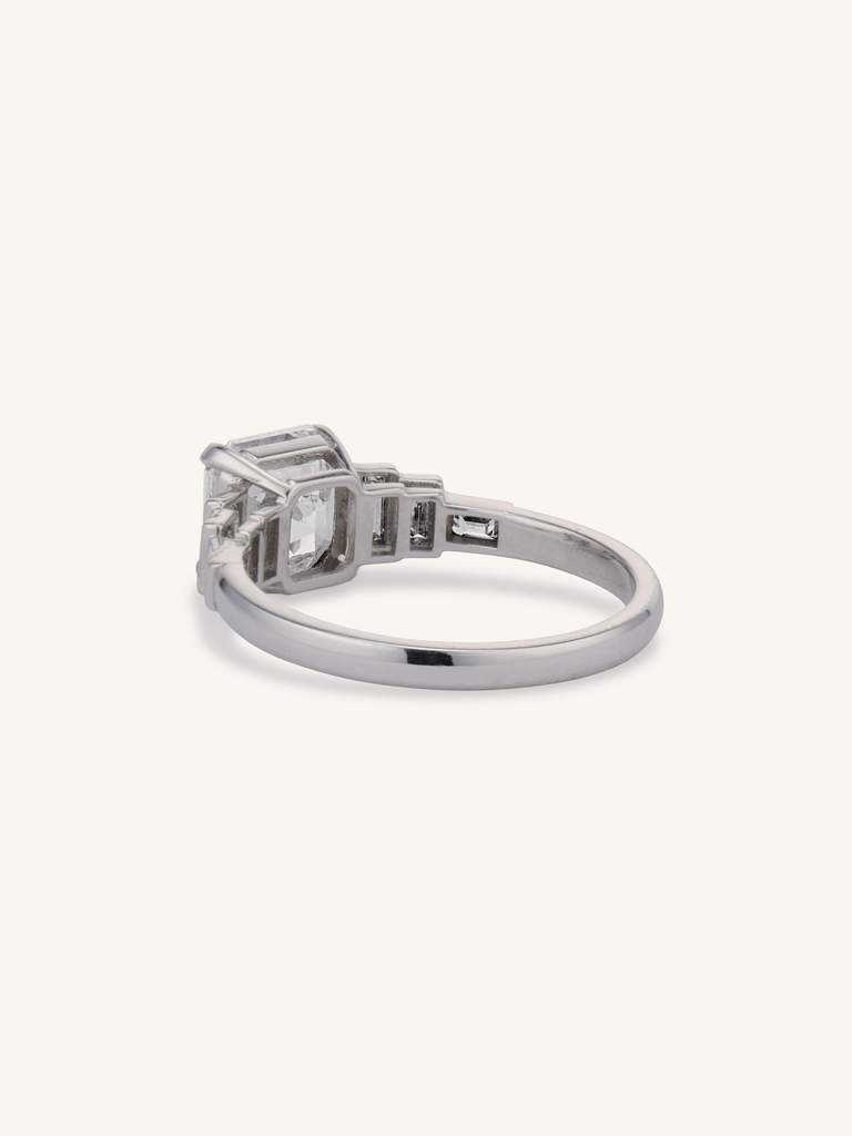 2.09ct Antique Square Emerald Cut Engagement Ring | Strata 