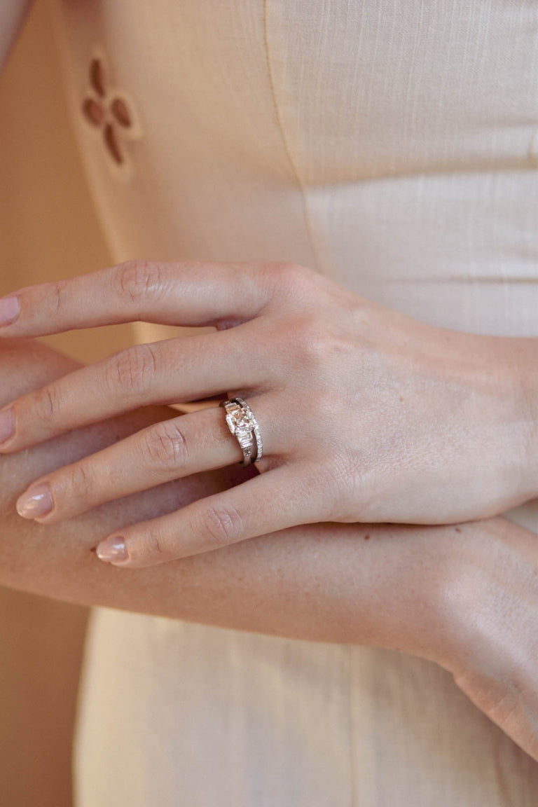 2.09ct Antique Square Emerald Cut Engagement Ring | Strata 