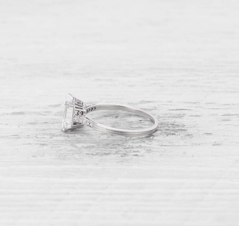 2.10 CARAT ART DECO DIAMOND ENGAGEMENT RING