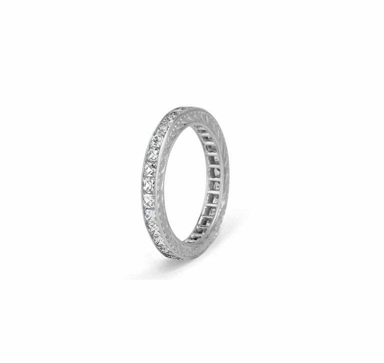 2.10 Carat French Cut Diamond Eternity Band