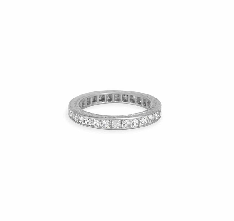 2.10 Carat French Cut Diamond Eternity Band
