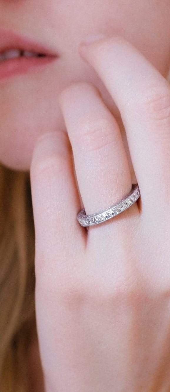 2.10 Carat French Cut Diamond Eternity Band