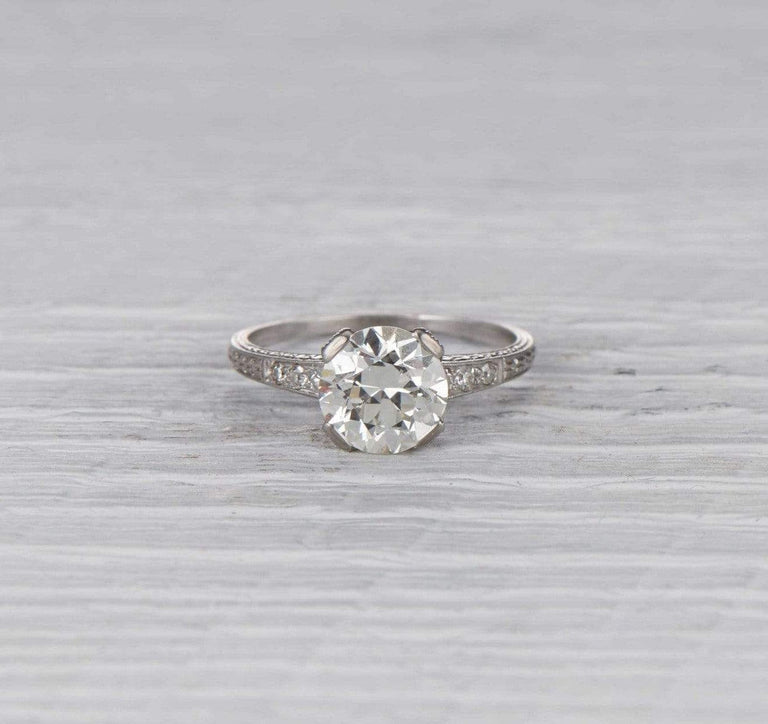 2.33 Carat Early Art Deco Engagement Ring