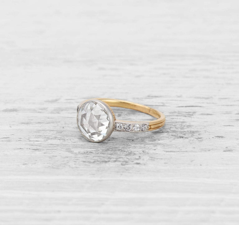 2.37 CARAT EDWARDIAN ROSE DIAMOND RING