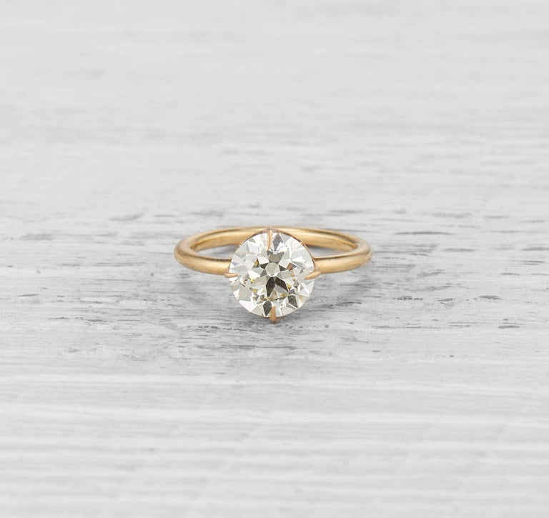 2.40 CARAT ANTIQUE DIAMOND SOLITAIRE ENGAGEMENT RING
