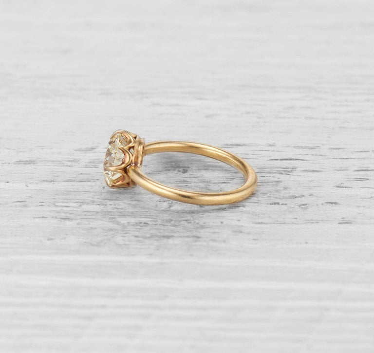 2.40 CARAT ANTIQUE DIAMOND SOLITAIRE ENGAGEMENT RING