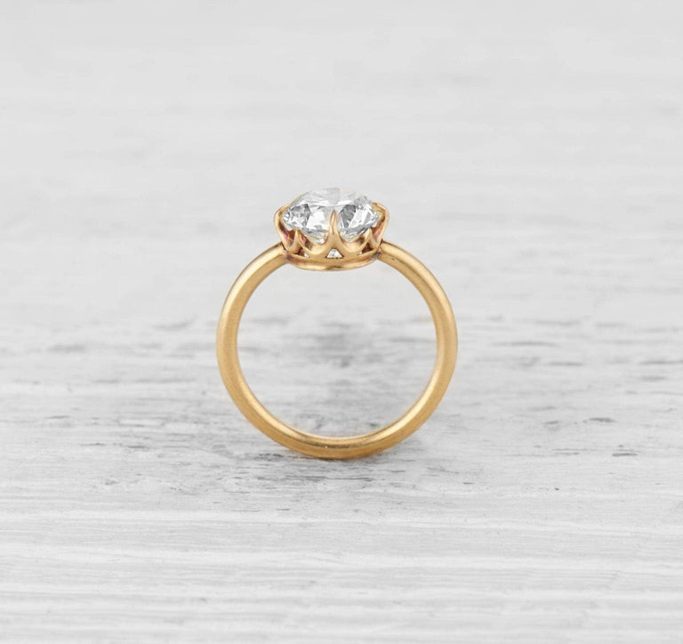 2.40 CARAT ANTIQUE DIAMOND SOLITAIRE ENGAGEMENT RING