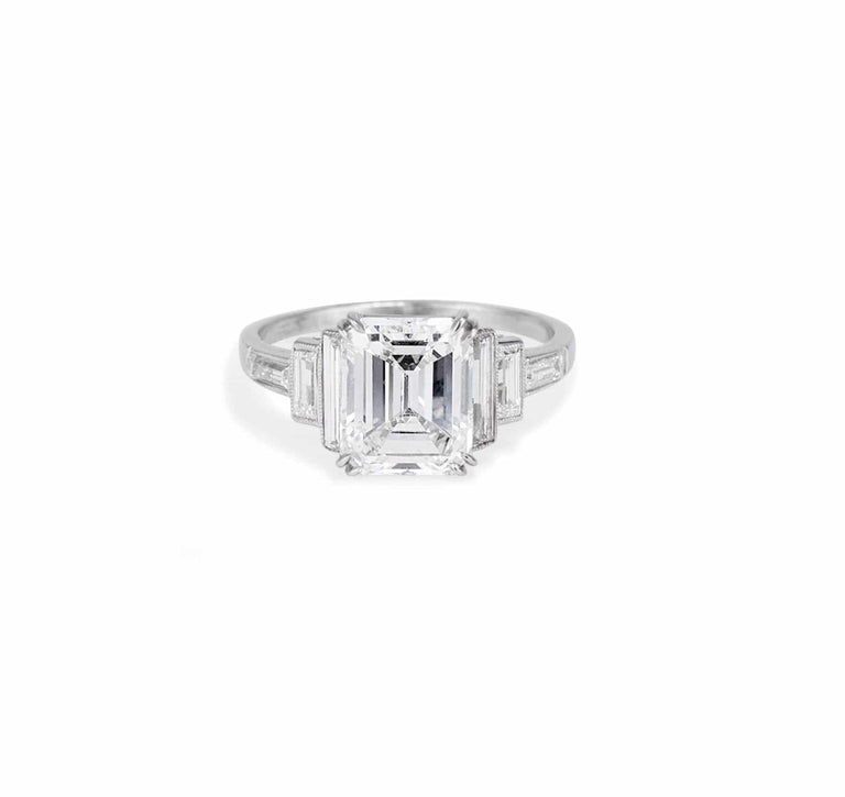 2.56 Carat Art Deco Diamond Engagement Ring
