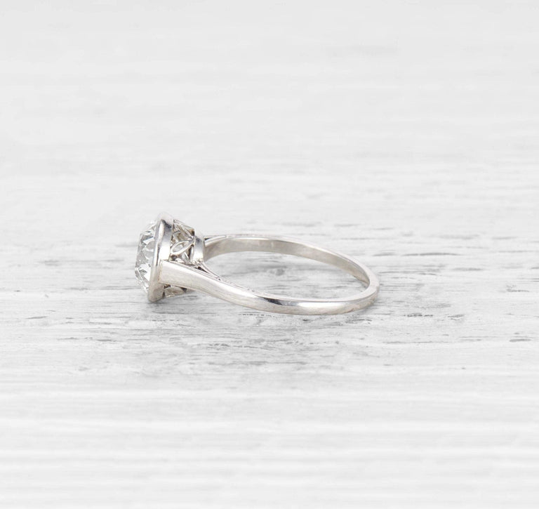2.65 CARAT LATE ART DECO DIAMOND ENGAGEMENT RING