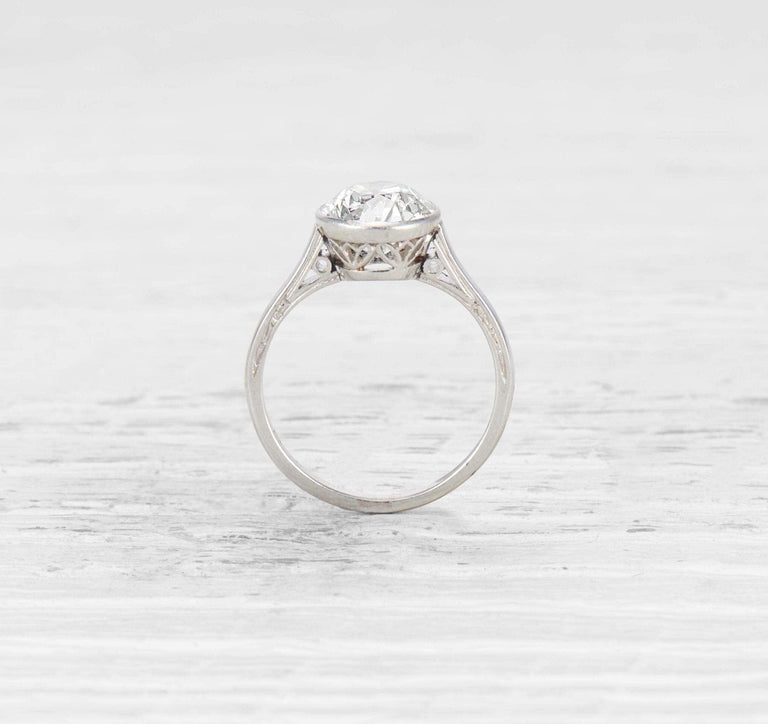 2.65 CARAT LATE ART DECO DIAMOND ENGAGEMENT RING