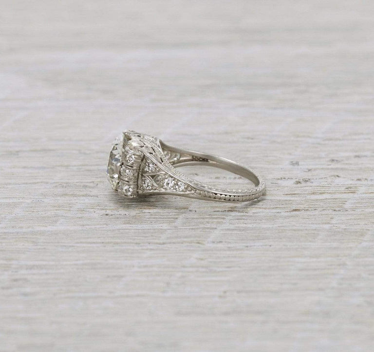 2.70 Carat Antique Edwardian Engagement Ring