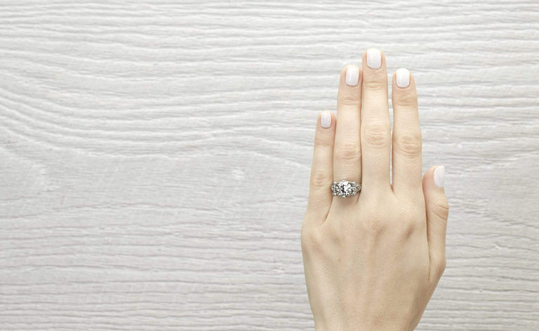 2.70 Carat Antique Edwardian Engagement Ring