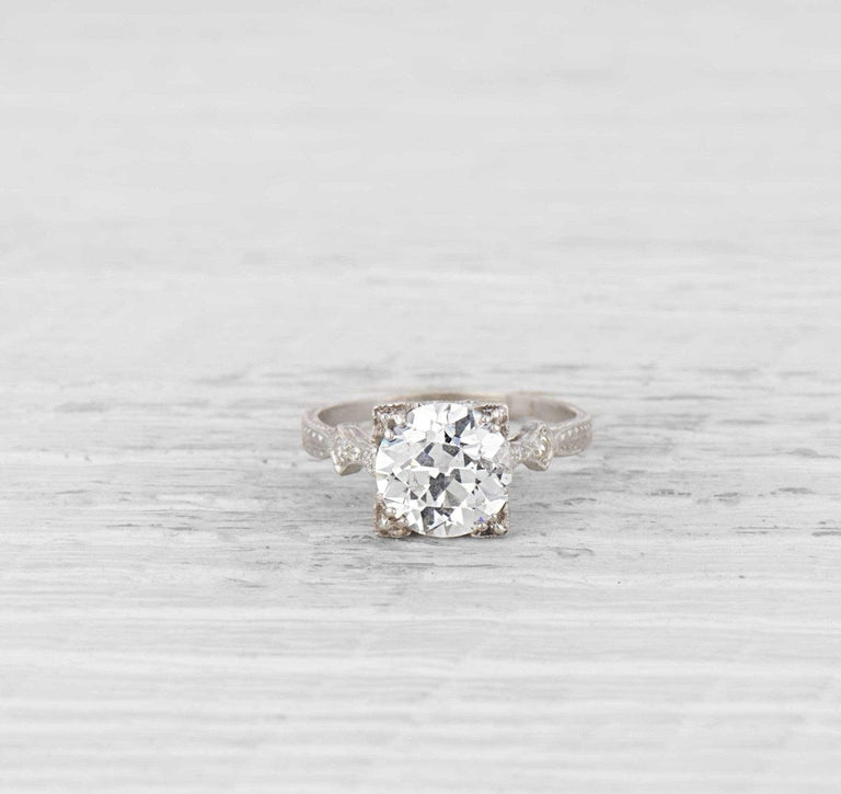 2.70 Carat Edwardian Diamond Engagement Ring