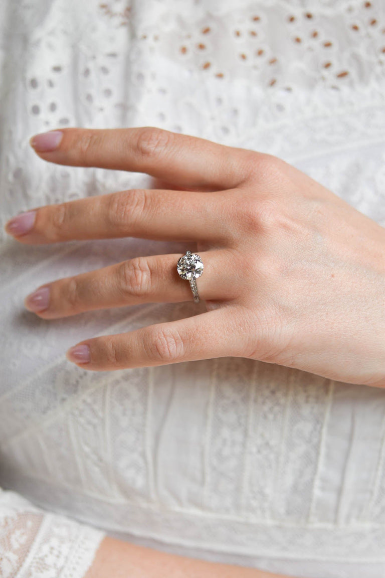 2.70 Ct Tiffany & Co. Vintage Engagement Ring 1920s