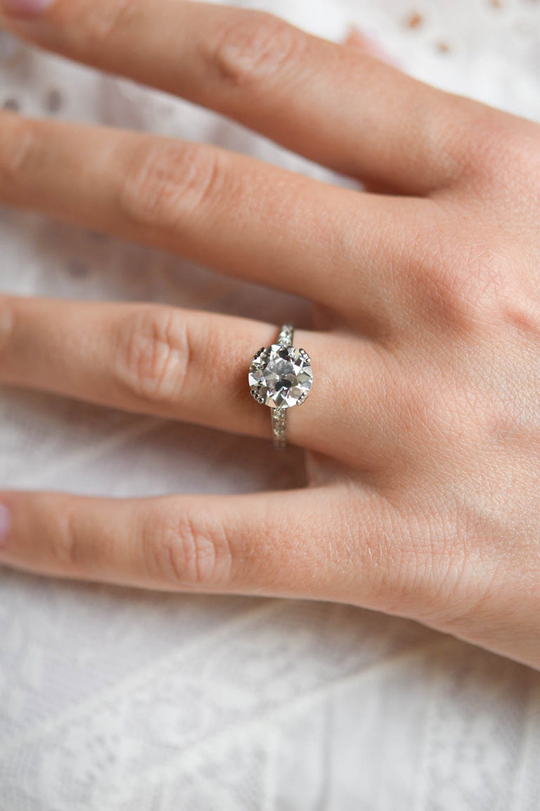 2.70 Ct Tiffany & Co. Vintage Engagement Ring 1920s