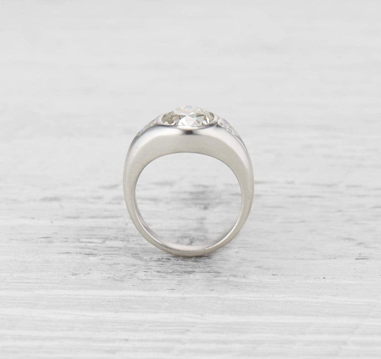 2.75 CARAT LATE ART DECO DIAMOND RING