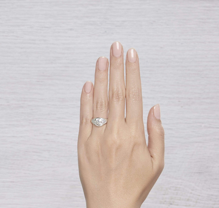 2.75 CARAT LATE ART DECO DIAMOND RING