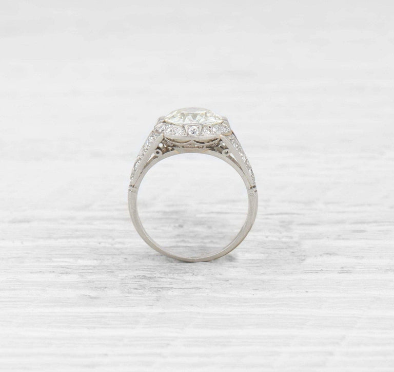 2.77 CARAT ART DECO DIAMOND ENGAGEMENT RING