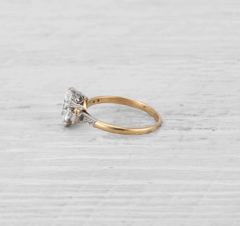 2.89 Carat Late Art Deco Diamond Engagement Ring