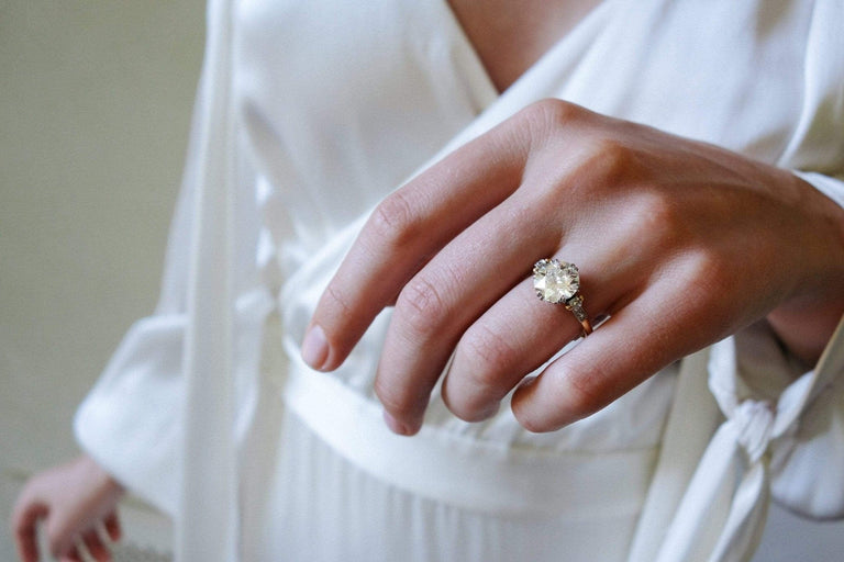 2.89 Carat Late Art Deco Diamond Engagement Ring