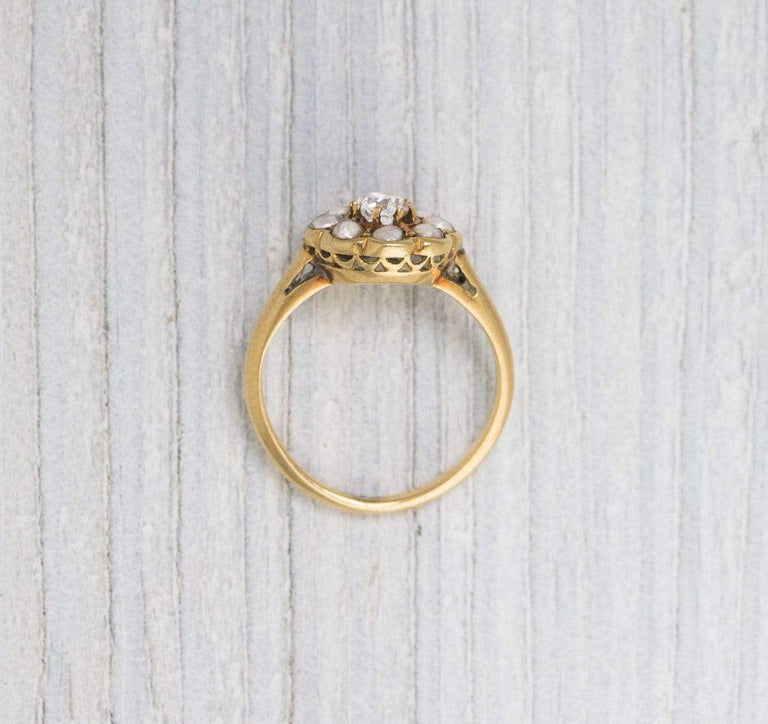 .20 Carat Antique Victorian Gold & Pearl Engagement Ring