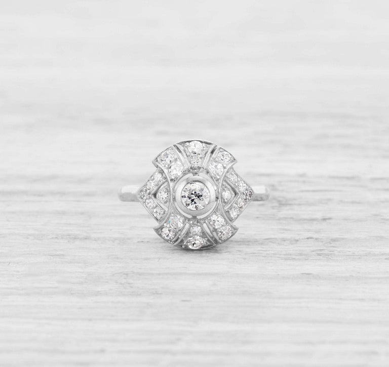 .20 CARAT ART DECO DIAMOND ENGAGEMENT RING