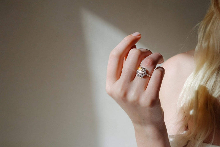 .20 CARAT ART DECO DIAMOND ENGAGEMENT RING