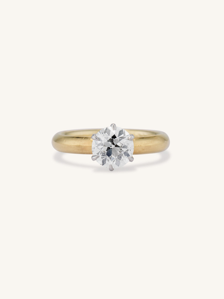 Tiffany & Co. Vintage 1.39 Carat Old European Cut Diamond Six-Prong Solitaire Engagement Ring