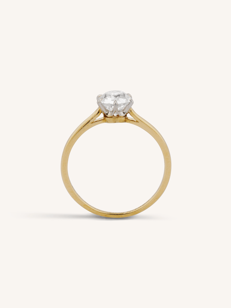 Iconic Tiffany & Co. .96 Carat Old European Cut Diamond Six-Prong Gold Vintage Solitaire Engagement Ring