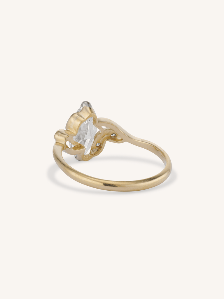 Edwardian 1.15 Carat Marquise Cut Diamond Antique Engagement Ring
