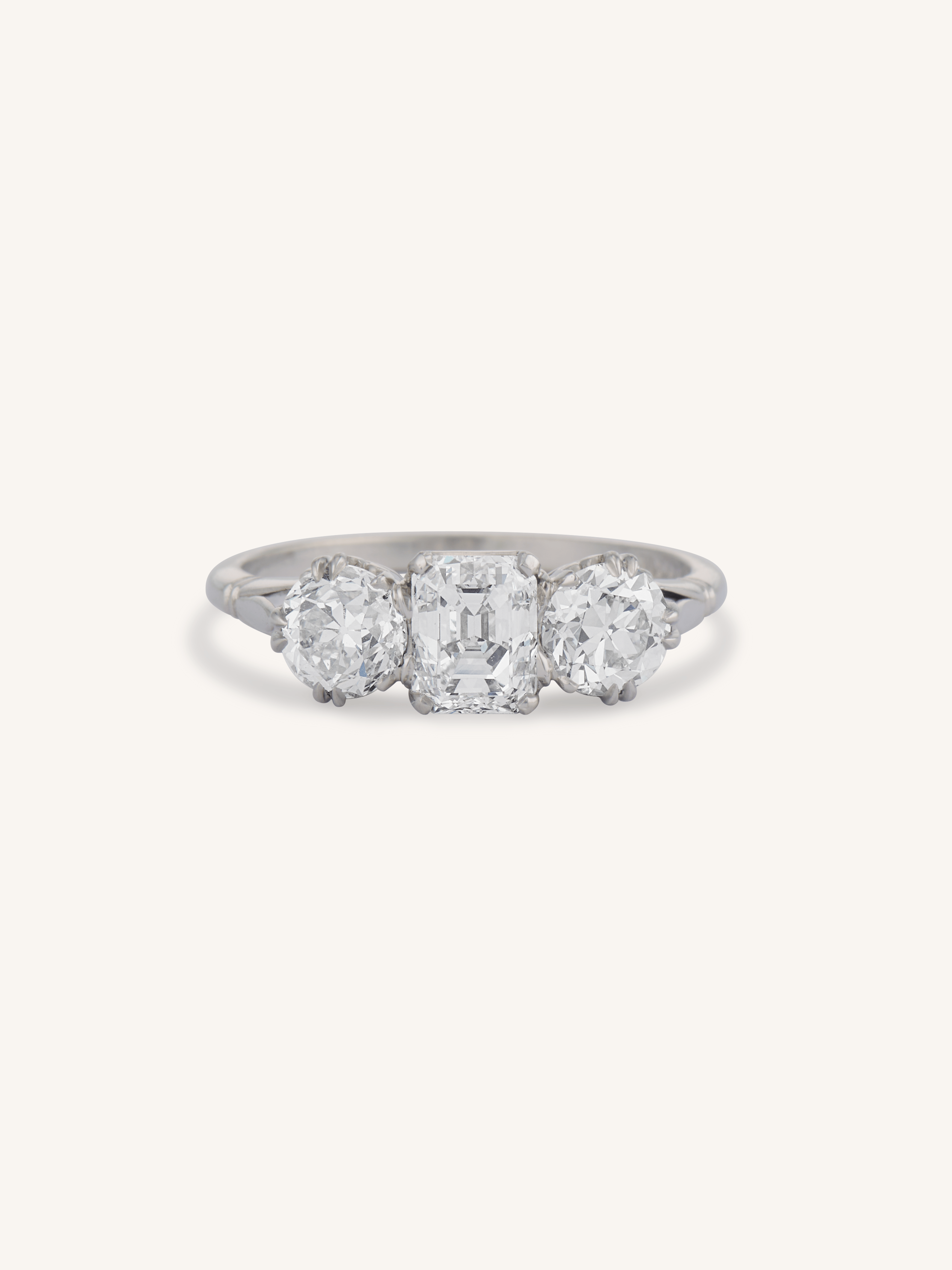 Art Deco Tiffany & Co. Three Stone Platinum Engagement Ring – Erstwhile
