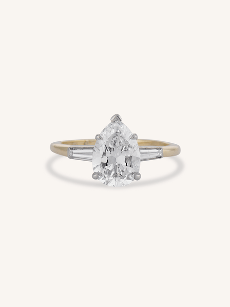 Tiffany Double Teardrop 1P Diamond Ring Yellow Gold (18K  TIFFANY 18k Gold Diamond Teardrop Ring main image 1