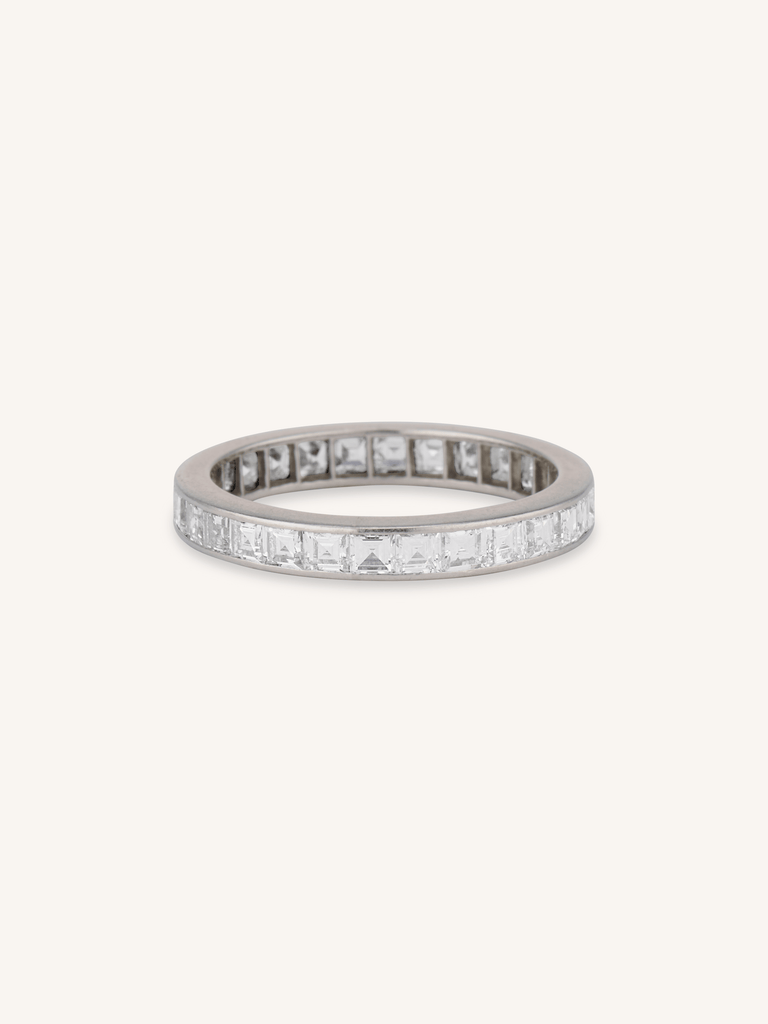 Tiffany & Co. 2 Carat Carré Cut Diamond Vintage Eternity Band - Size 7