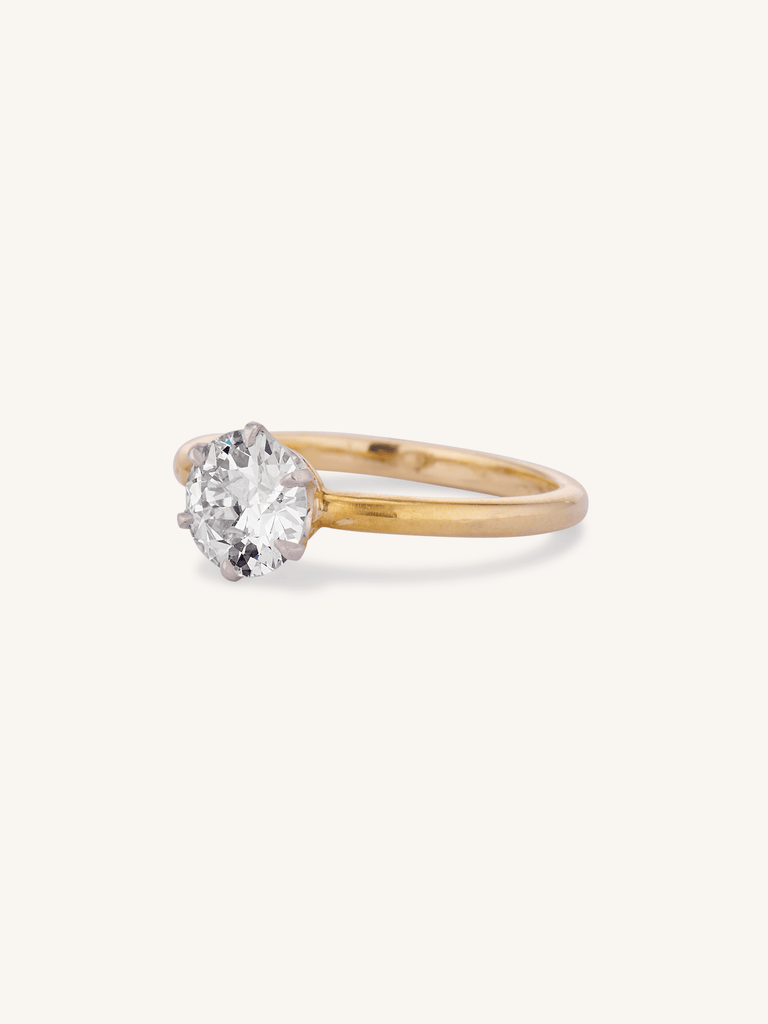Tiffany & Co. Victorian 1.33 Carat Old European Cut Diamond Solitaire Antique Engagement Ring