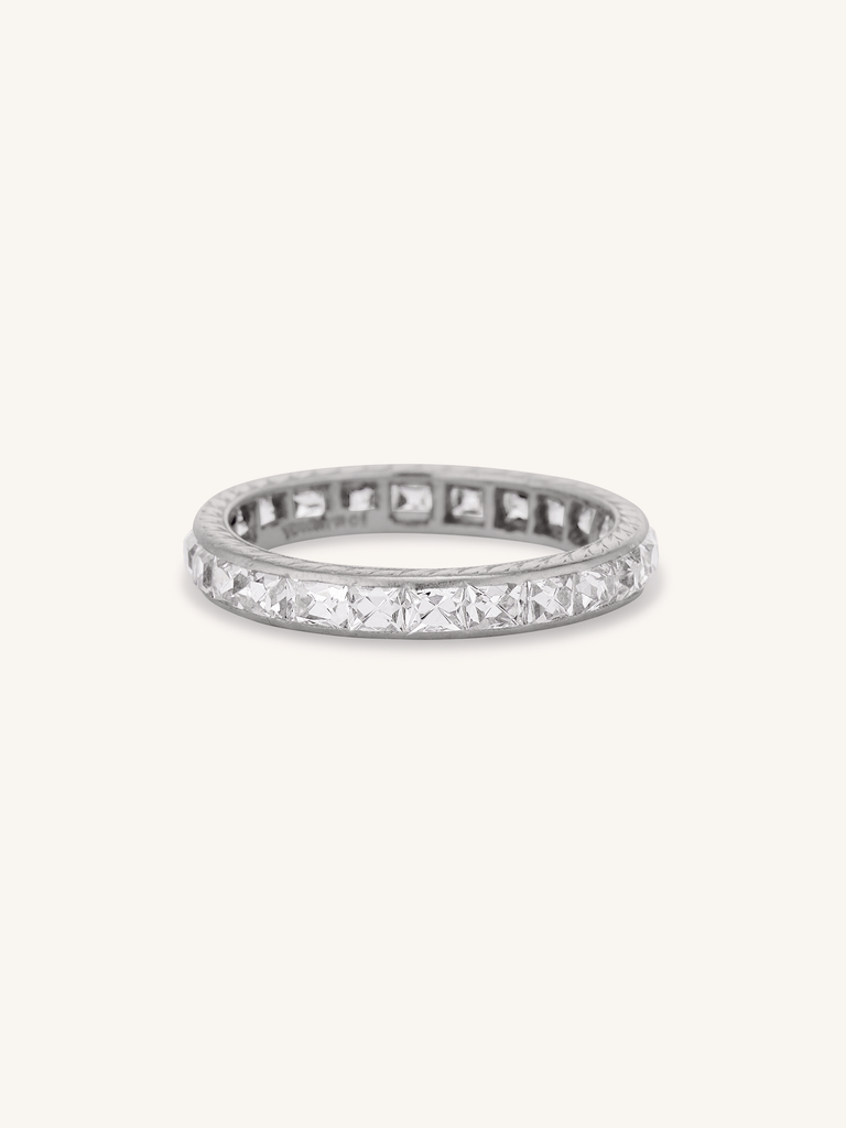 Tiffany & Co. Art Deco 1.60 Carat French Cut Diamond Vintage Eternity Band - Size 6