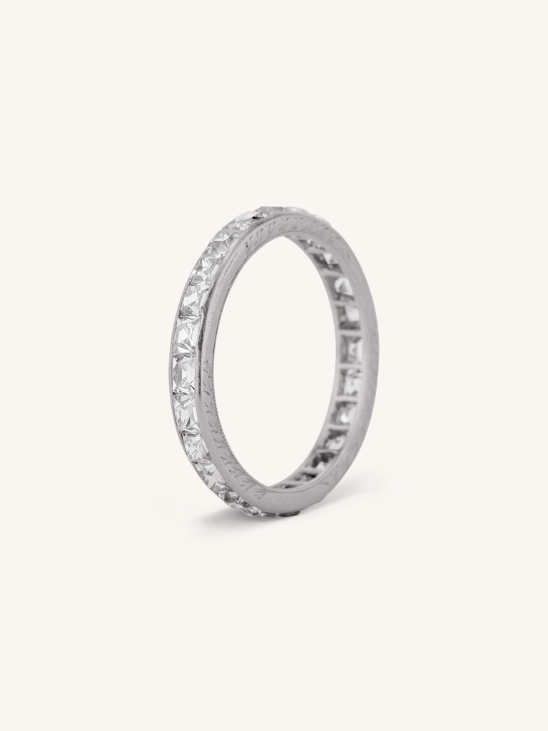 Tiffany & Co. Art Deco 1.60 Carat French Cut Diamond Vintage Eternity Band - Size 6