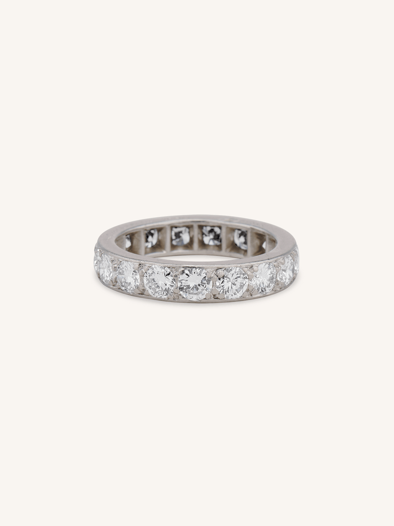 Van Cleef & Arpels Estate 3.00 Carats Diamond Eternity Band, France - Size 6.5