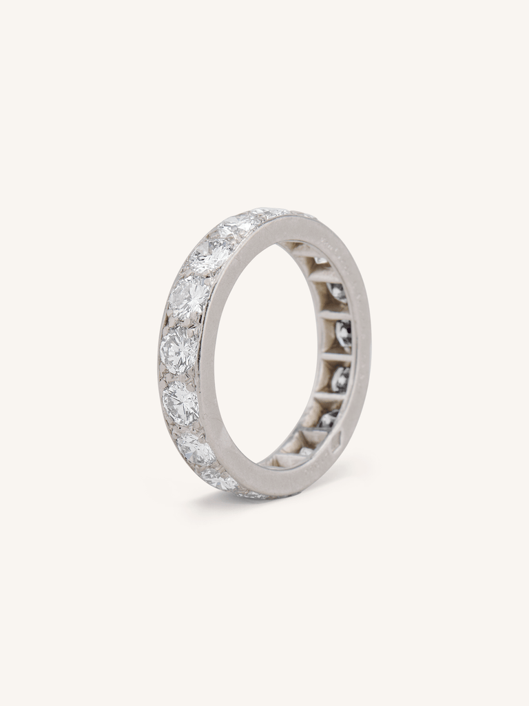 Van Cleef & Arpels Estate 3.00 Carats Diamond Eternity Band, France - Size 6.5