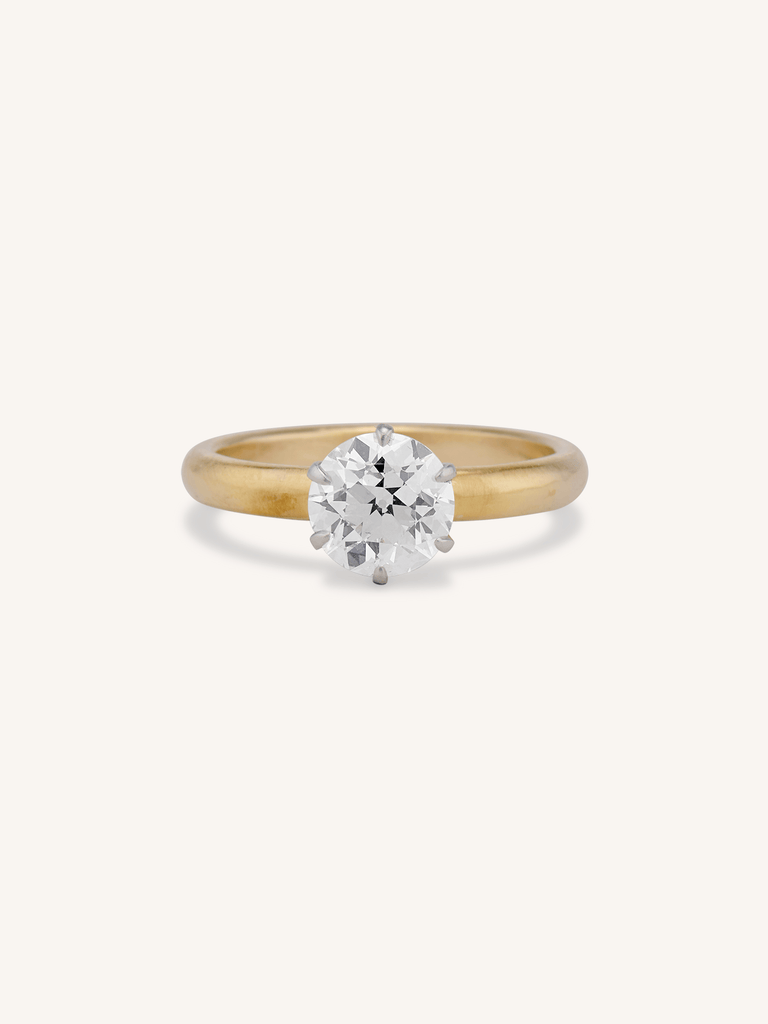 Tiffany & Co. 1.53 Carat Old European Cut Diamond Six-Prong Solitaire Vintage Engagement Ring