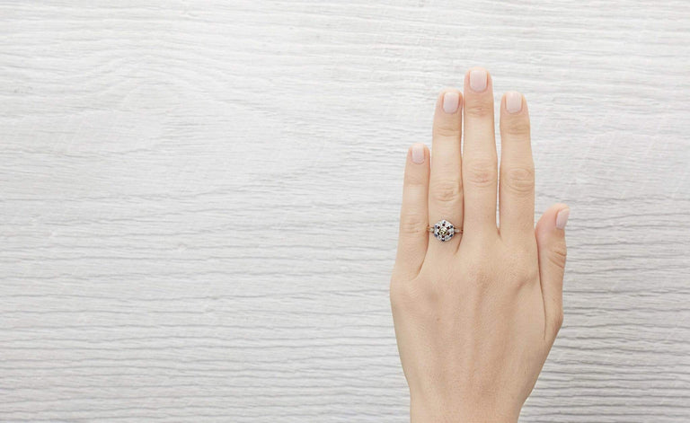 .25 Carat Edwardian Yellow Diamond Ring